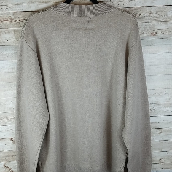 Line 48, Taupe, black, Creme, sweater, Sz XL - Picture 5 of 5